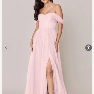 Revelry Strapless Light Pink Gown Genevieve Tulle
